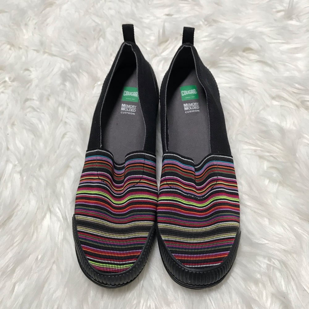 Cougar Canvas Memory Molded Multi Color Slip On - image 1